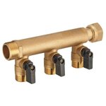 CENTRALE BRICO Collecteur à écrou libre M/F 20x27, 3 départs + vannes M15x21