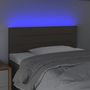 Voir la diapositive 3 : VIDAXL Tete de lit a LED Taupe 100x5x78/88 cm Tissu