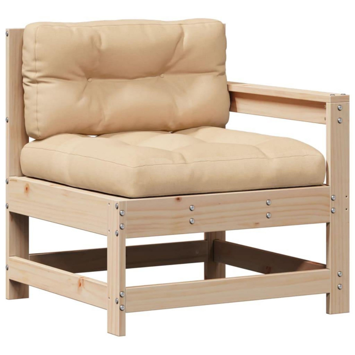 VIDAXL Salon de jardin 3 pcs avec coussins Bois de pin massif