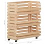 Voir la diapositive 6 : VIDAXL Chariot a legumes 77x30x80 cm Bois de pin solide