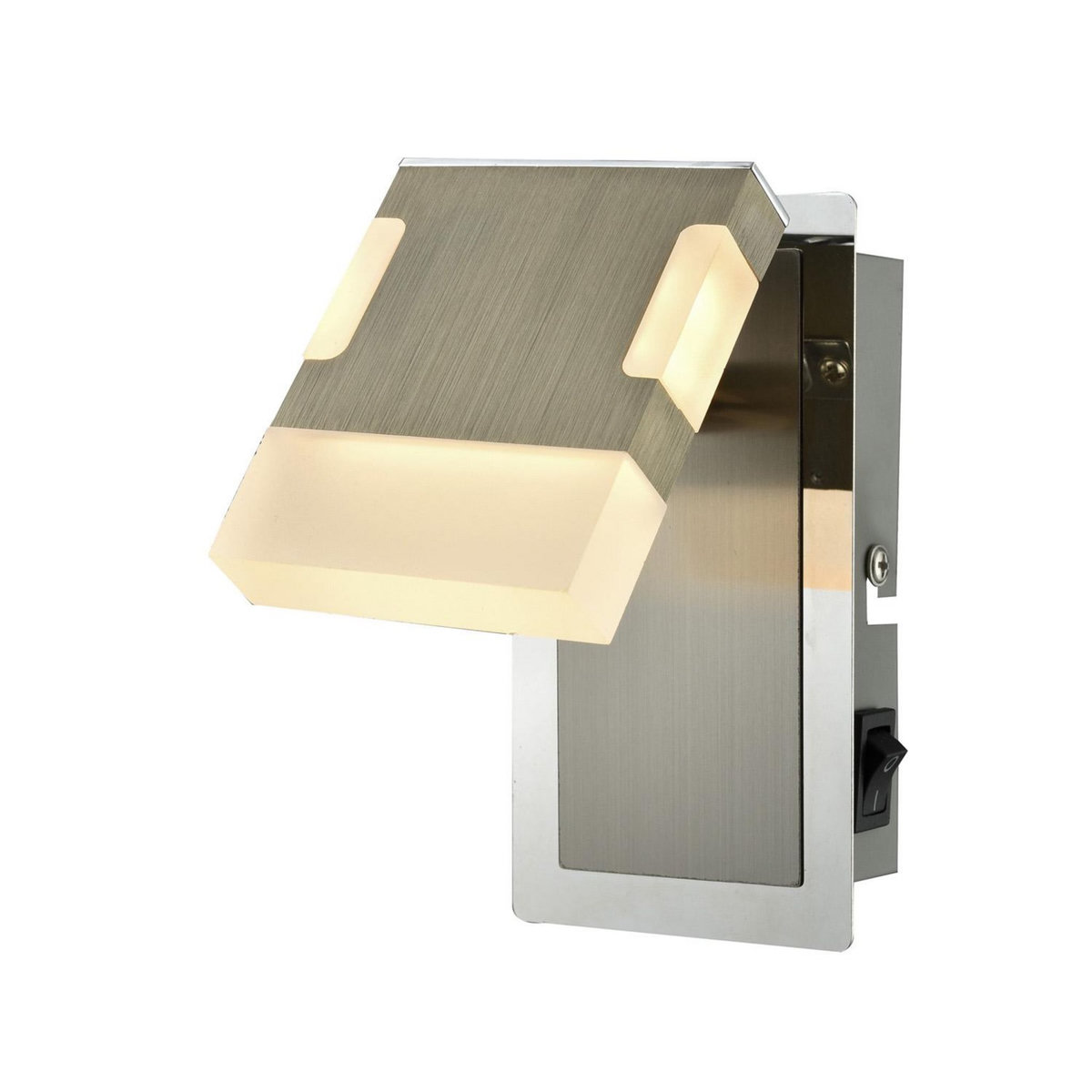 Esto Spot Prince - 9,5 x 13 cm. - Acier brossé, chromé