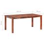 Voir la diapositive 6 : VIDAXL Table a manger 180x90x76 cm Bois massif