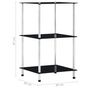 Voir la diapositive 6 : VIDAXL Etagere 3 niveaux Noir 40x40x67 cm Verre trempe