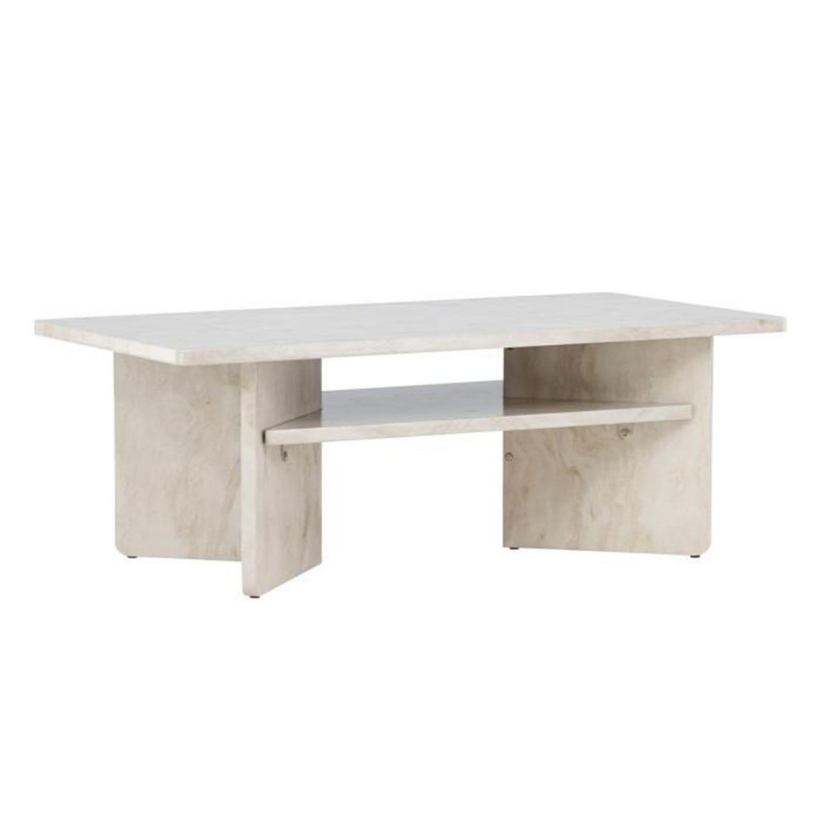 Paris Prix Table Basse Effet Marbre  Alesund  120cm Beige
