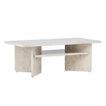 Paris Prix Table Basse Effet Marbre  Alesund  120cm Beige