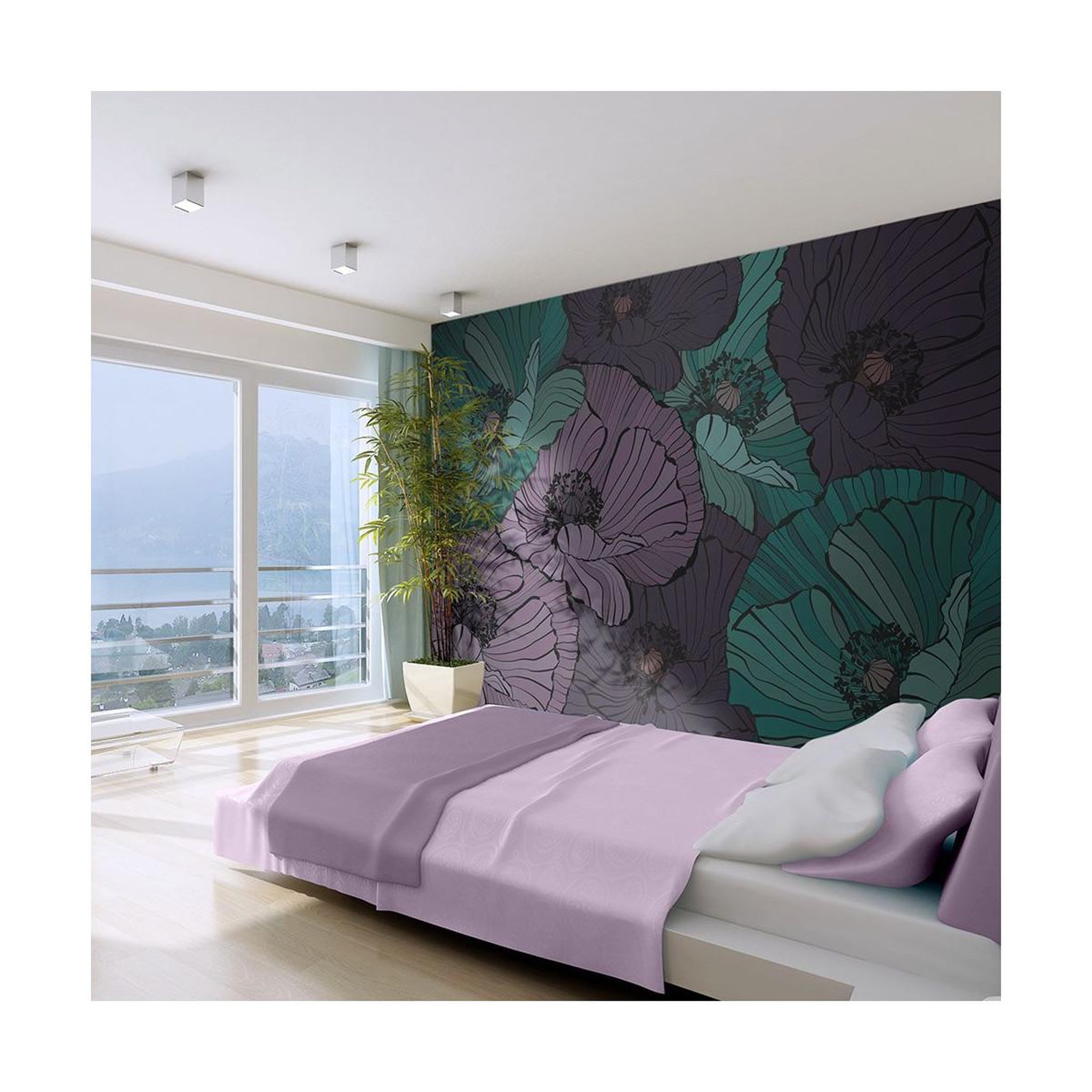 Paris Prix Papier peint  parterre de fleurs  270x450cm