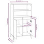 Voir la diapositive 6 : VIDAXL Buffet haut Blanc 60x36x110 cm Bois d'ingenierie