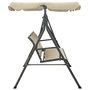 Voir la diapositive 3 : VIDAXL Balancelle de jardin avec baldaquin Anthracite et sable