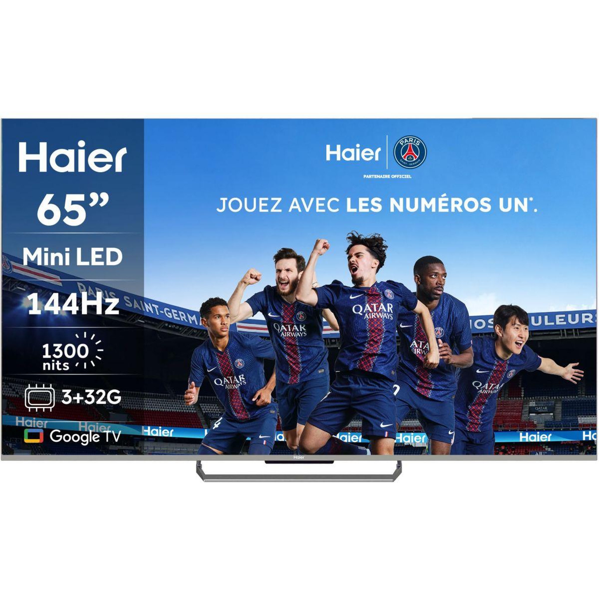 Voir la diapositive 1 : HAIER Tv mini led h65m90eux (2026) 65  (165 cm)