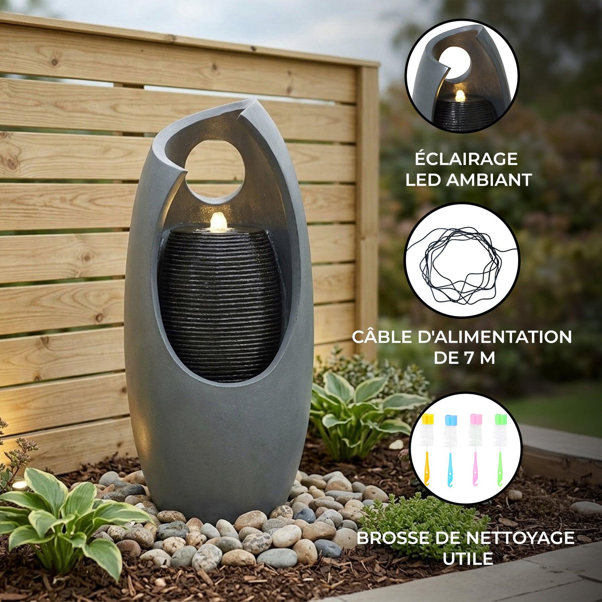 Voir la diapositive 2 : MONSTERSHOP Fontaine de jardin éléctrique « radiant falls »