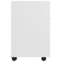 Voir la diapositive 5 : VIDAXL Armoire laterale avec roues Blanc 33x38x60 cm Bois d'ingenierie