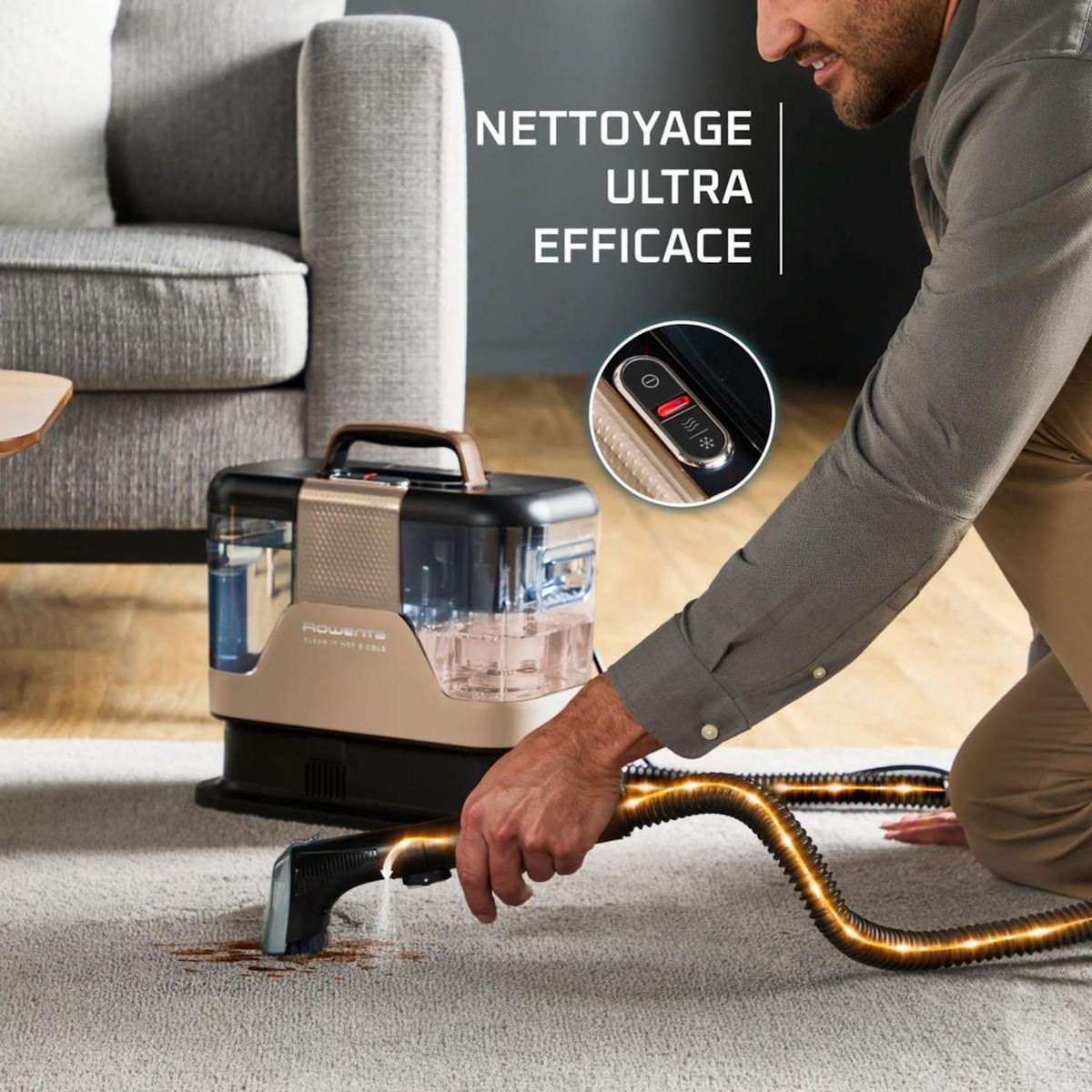 ROWENTA Nettoyeur détacheur Clean It Hot & Cold IN7021F0