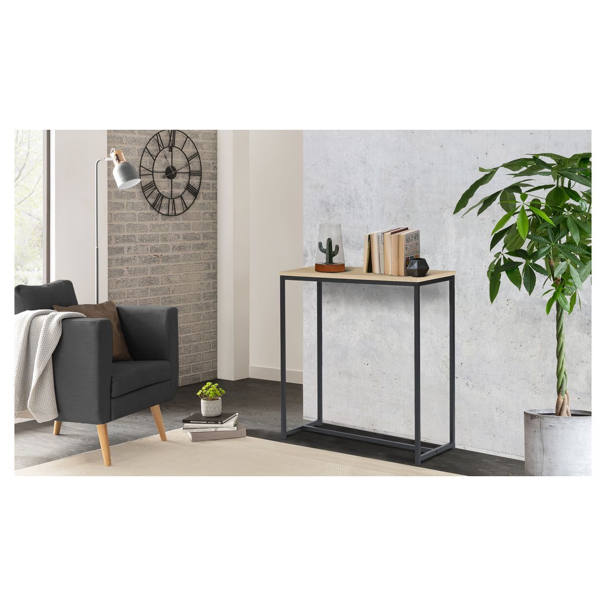 Console métal noir HOUSTON