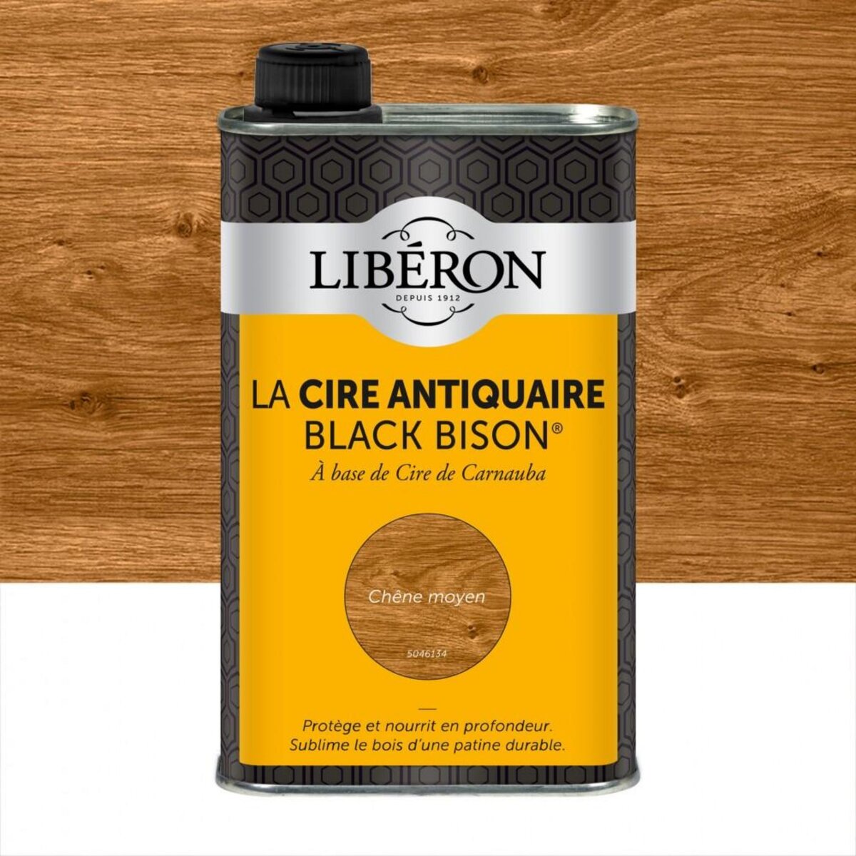 Liberon Cire liquide meuble et objets Antiquaire black bison® LIBERON, chêne moyen 0.5 l