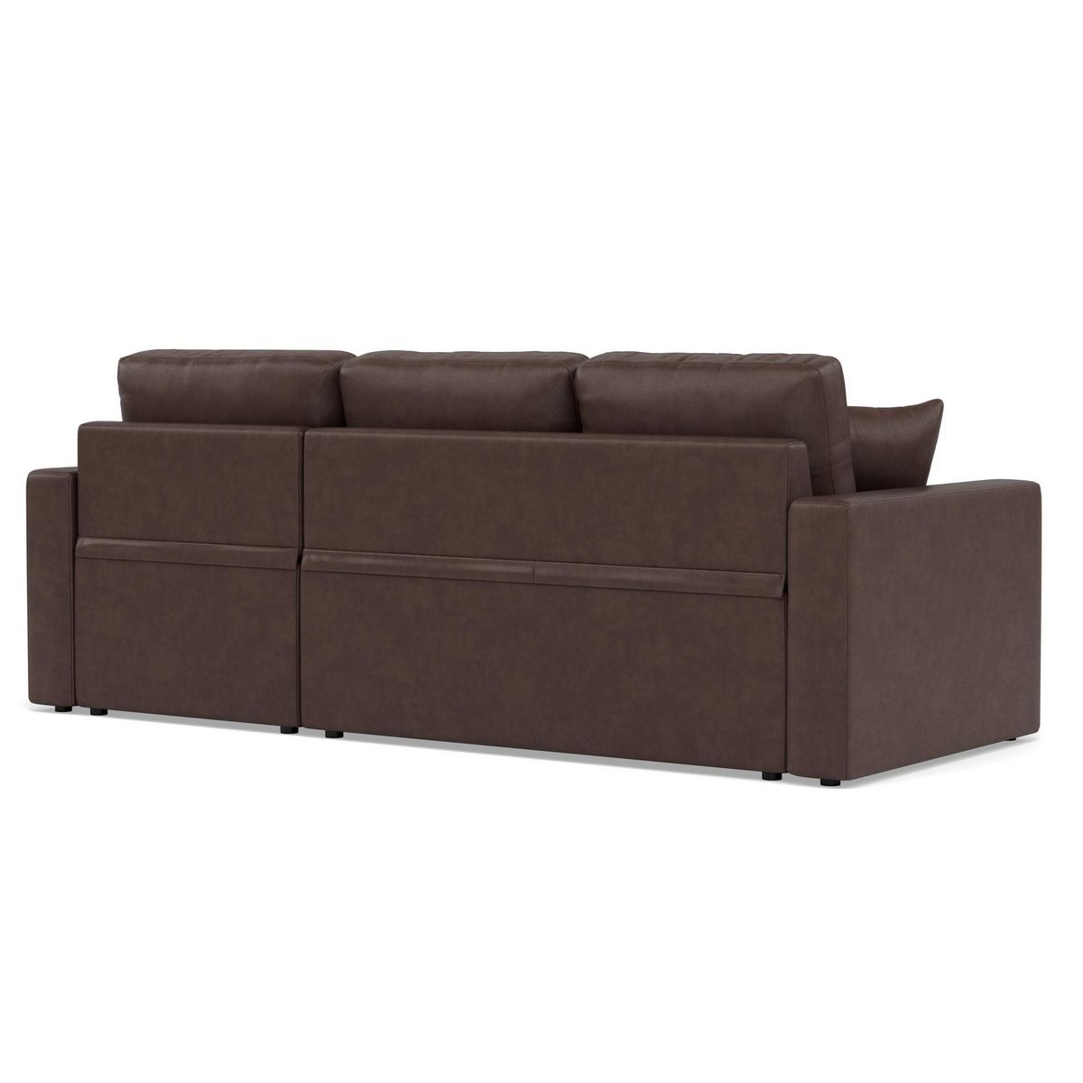 BEST MOBILIER Cyrus - canapé d'angle réversible 4 places - convertible avec coffre - en simili