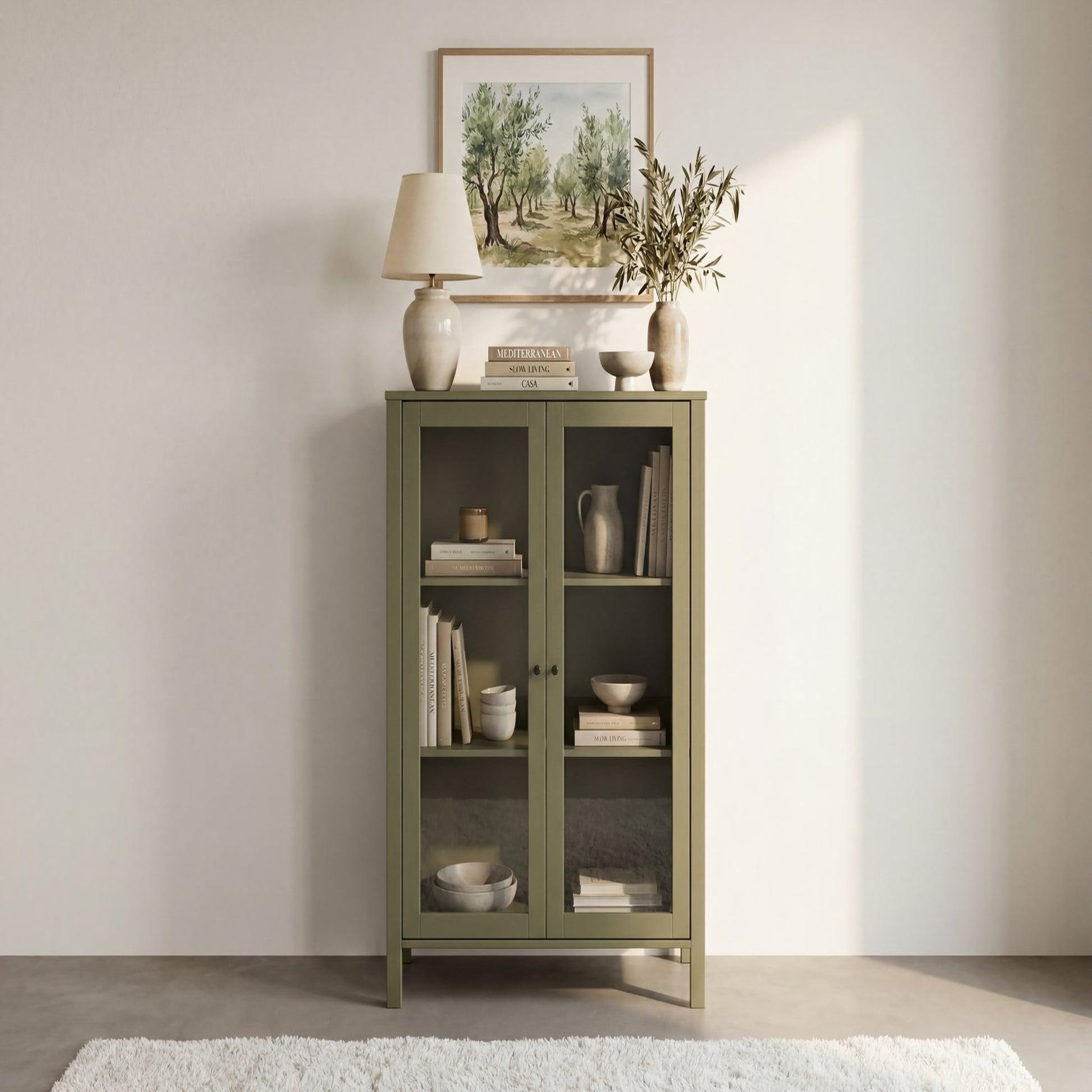 Voir la diapositive 2 : CASANOVA PARIS Eve - commode 2 tiroirs en pin vert