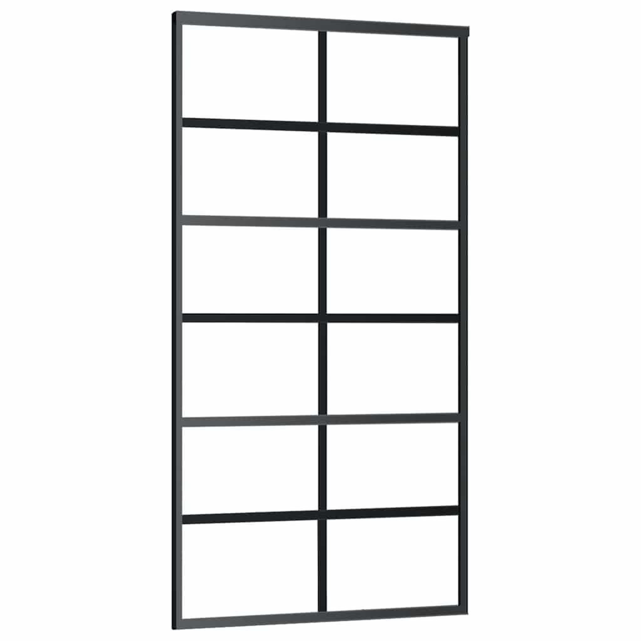 Voir la diapositive 4 : VIDAXL Porte coulissante et quincaillerie ESG verre et aluminium