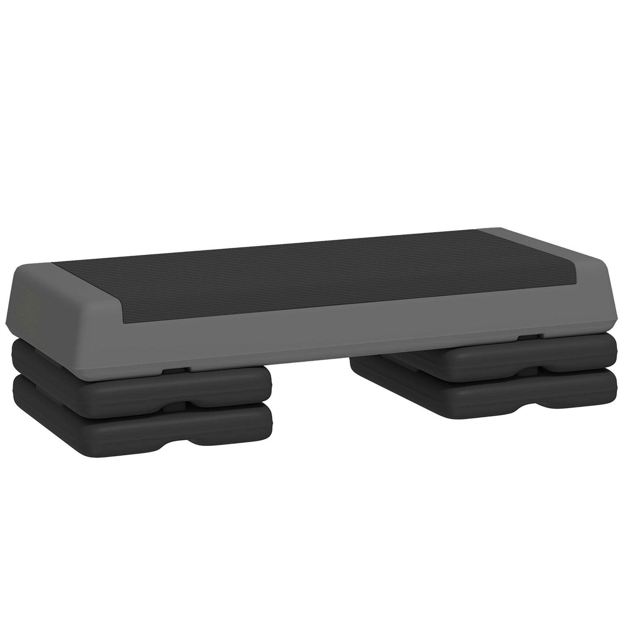 HOMCOM Stepper fitness hauteur réglable max. 250kg gris noir