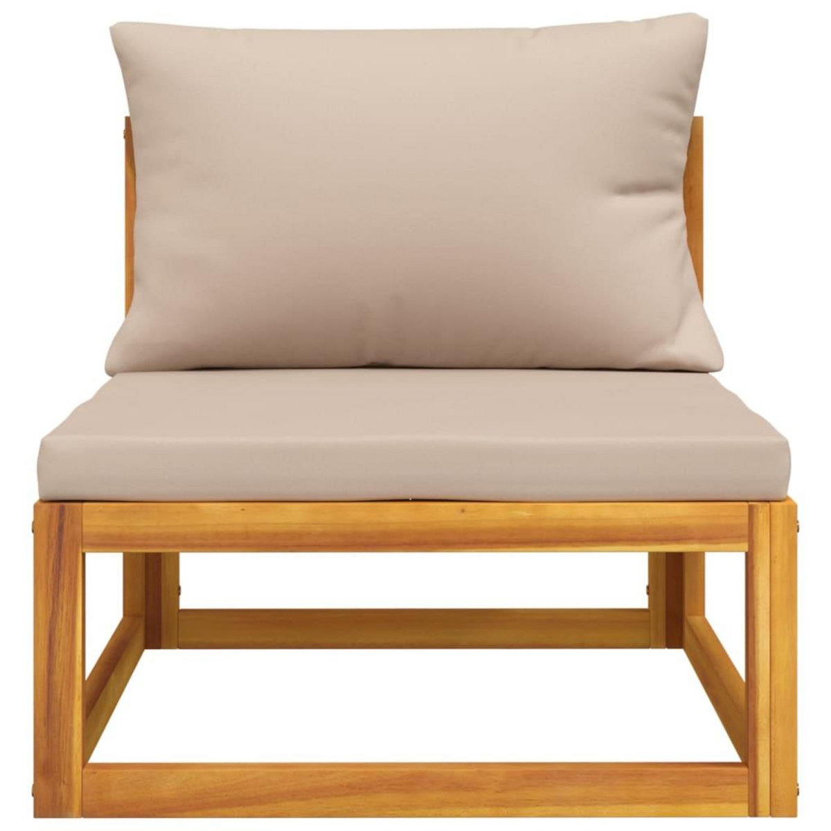 VIDAXL Salon de jardin avec coussins 2 pcs bois massif acacia