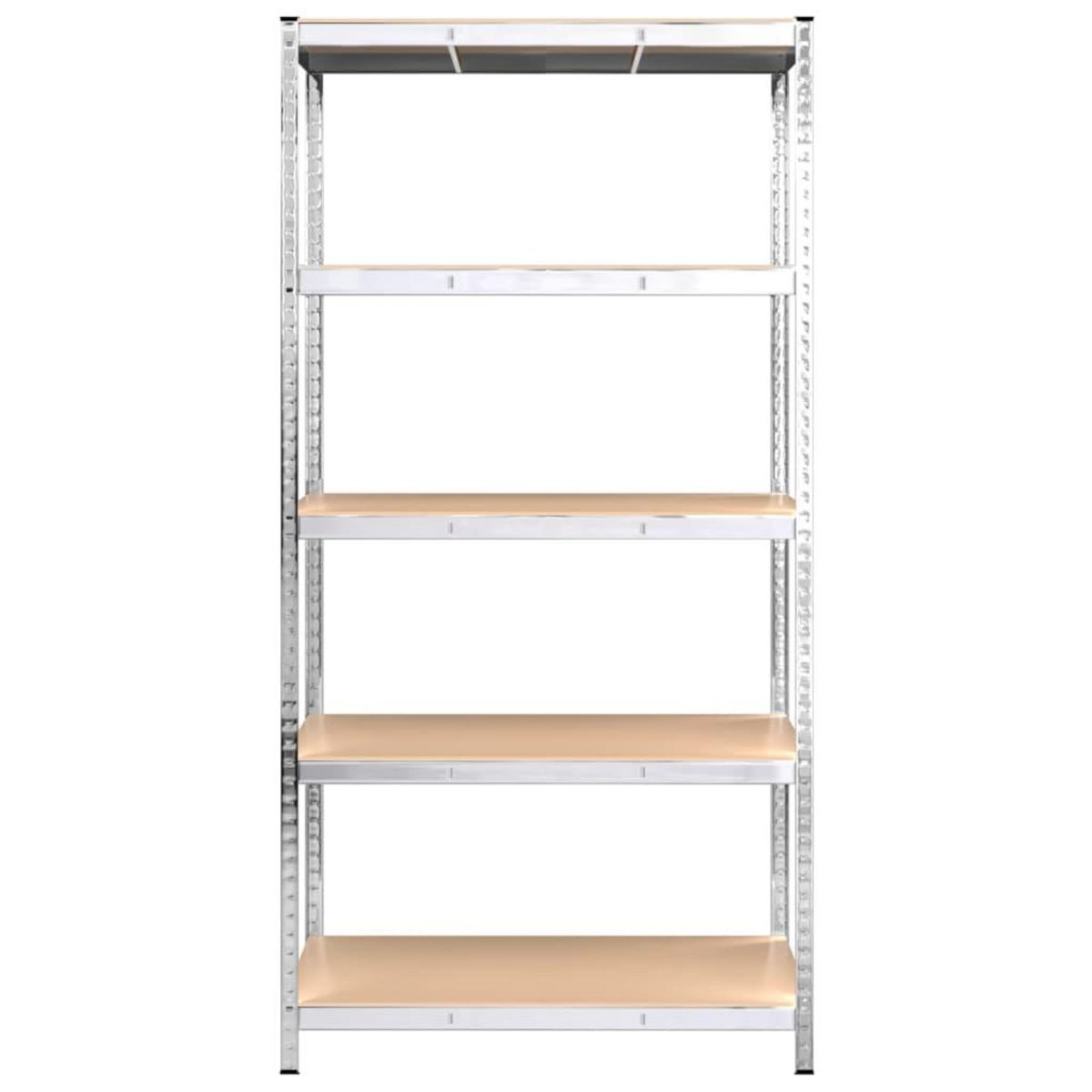 VIDAXL Etagere de rangement 5 niveaux Argente Acier et bois ingenierie