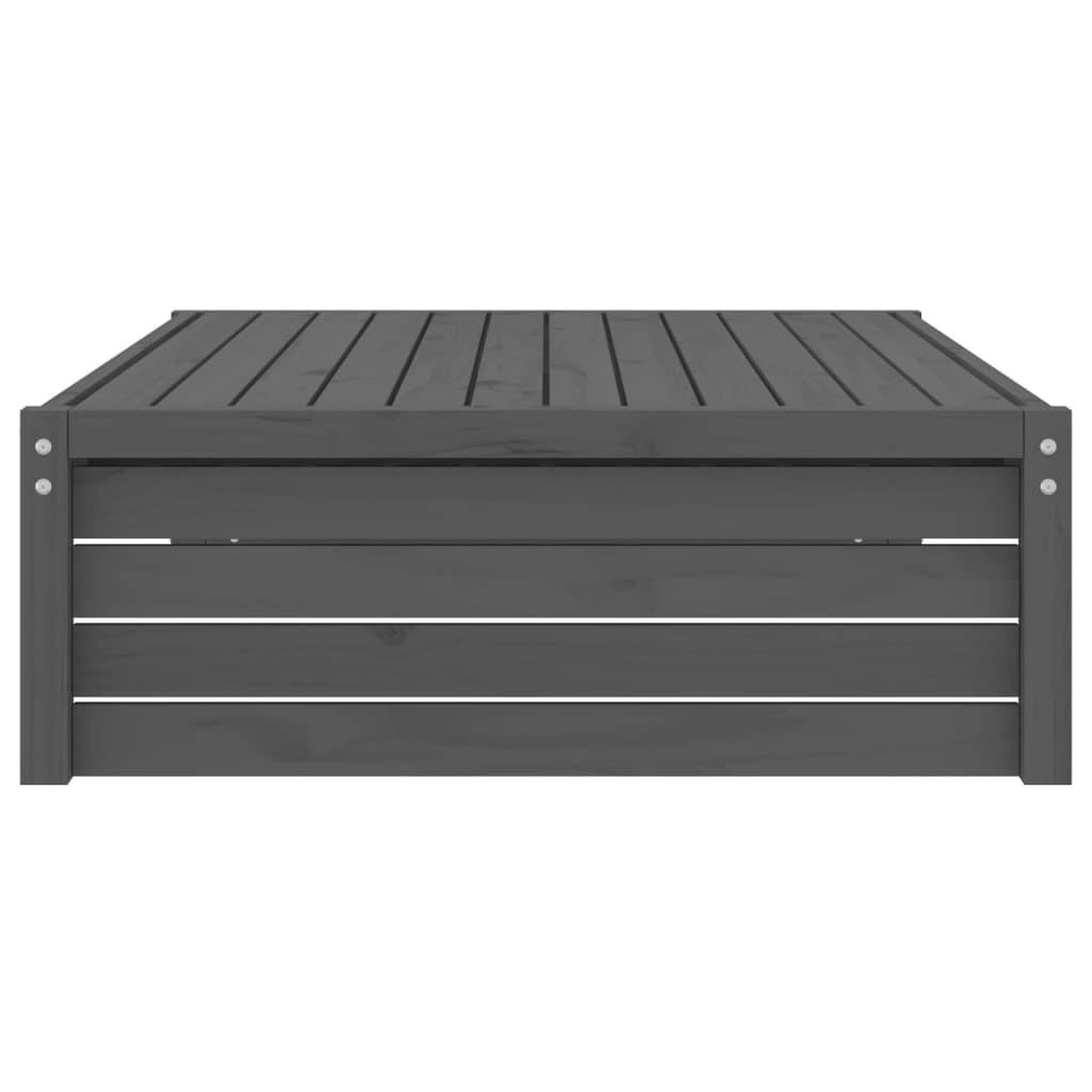 Voir la diapositive 5 : VIDAXL Repose-pied de jardin 120x80 cm gris bois de pin massif