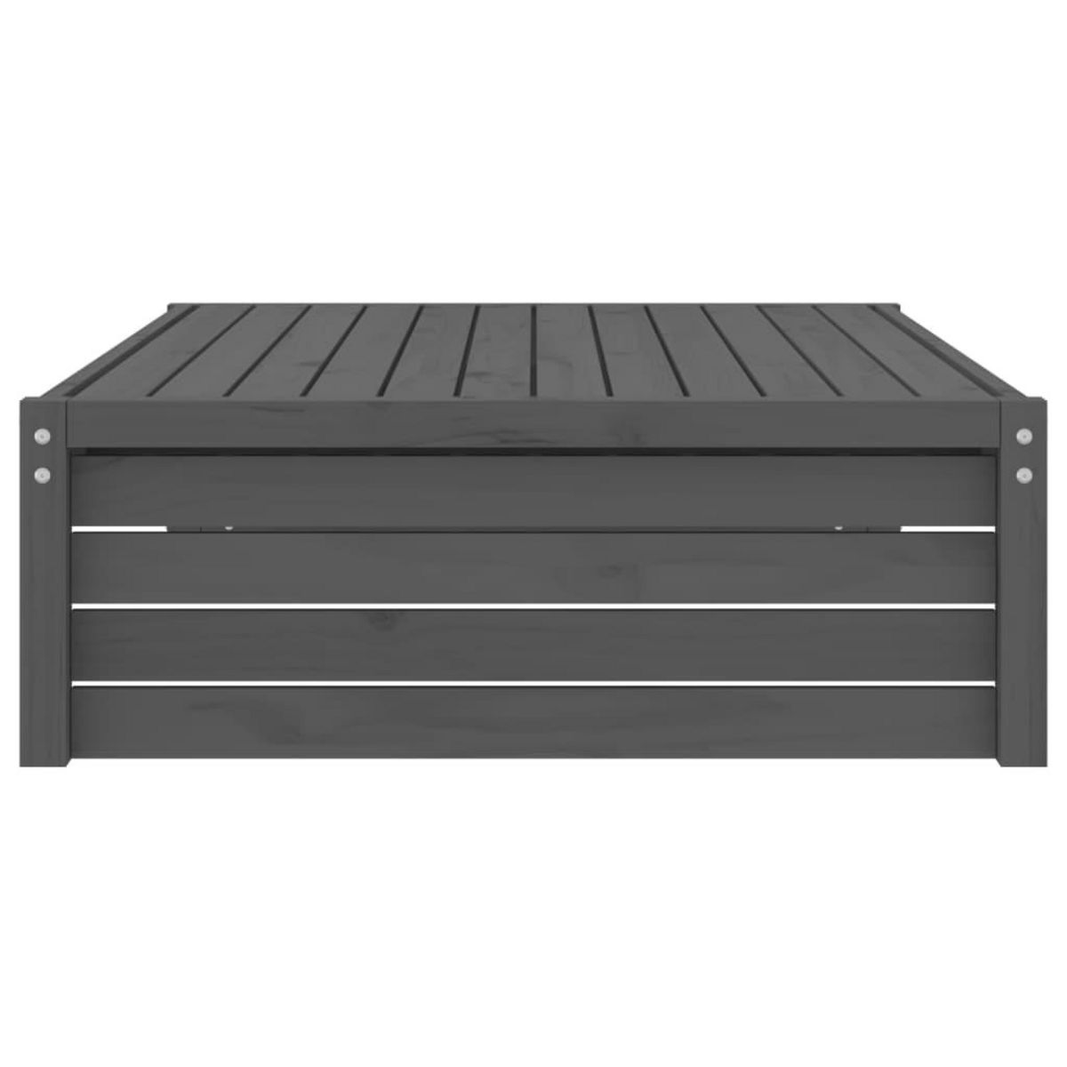 VIDAXL Repose-pied de jardin 120x80 cm gris bois de pin massif