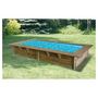 Voir la diapositive 2 : UBBINK Piscine hors sol bois rectangulaire - 200x350x71cm -Liner Bleu - SUNWATER