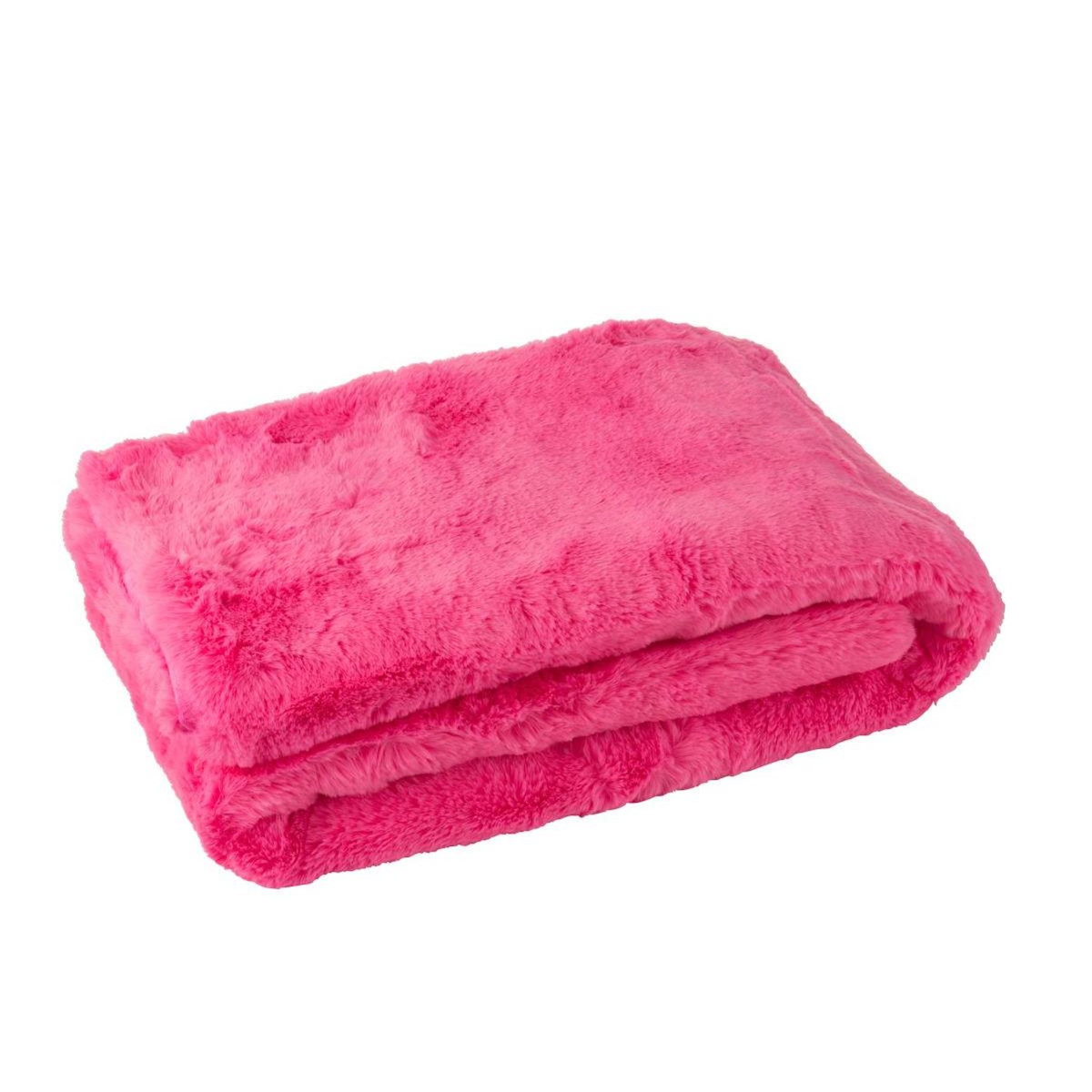 Paris Prix Plaid Imitation Fourrure  Cutie  130x180cm Rose Fluo