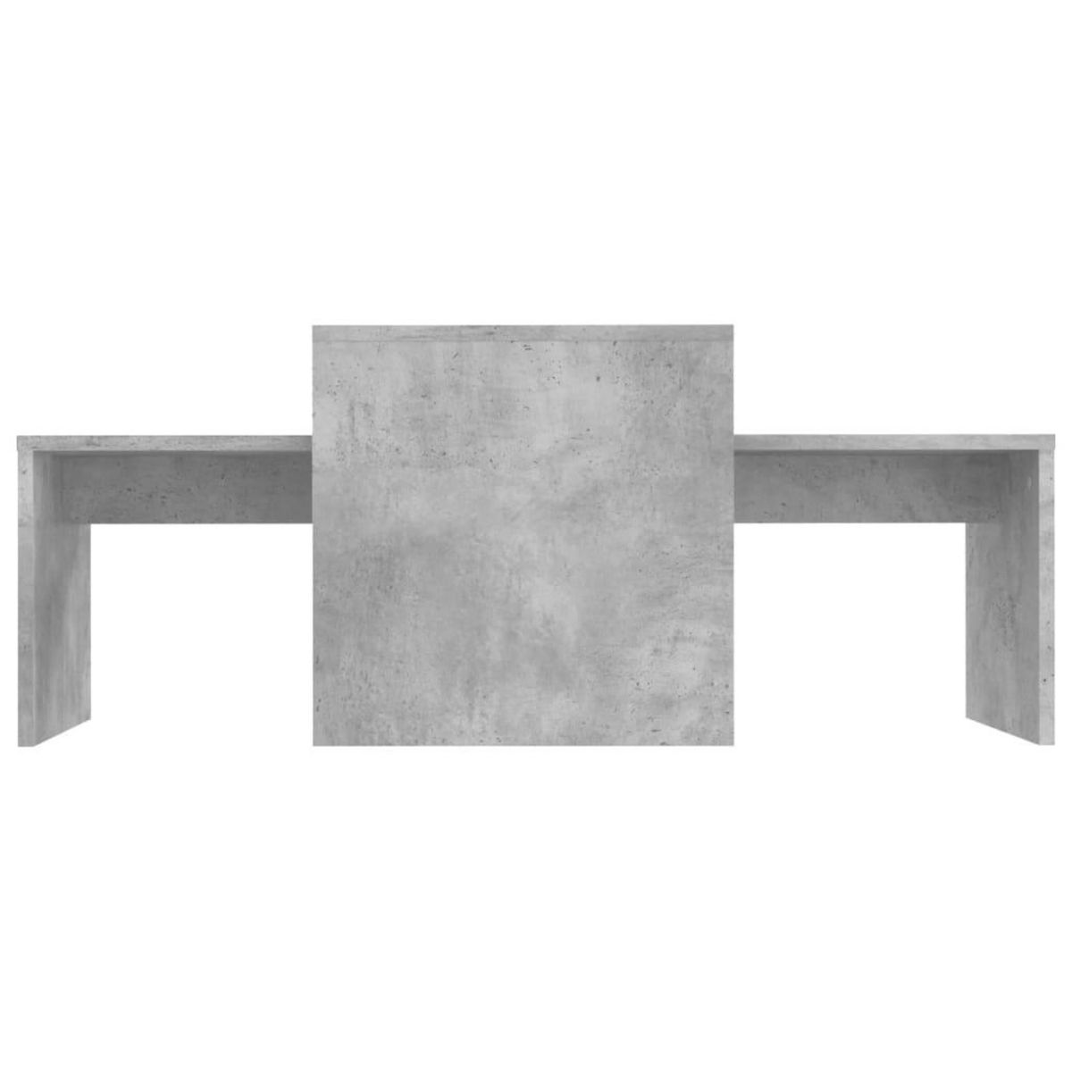 VIDAXL Ensemble de table basse Gris beton 100x48x40 cm Bois ingenierie
