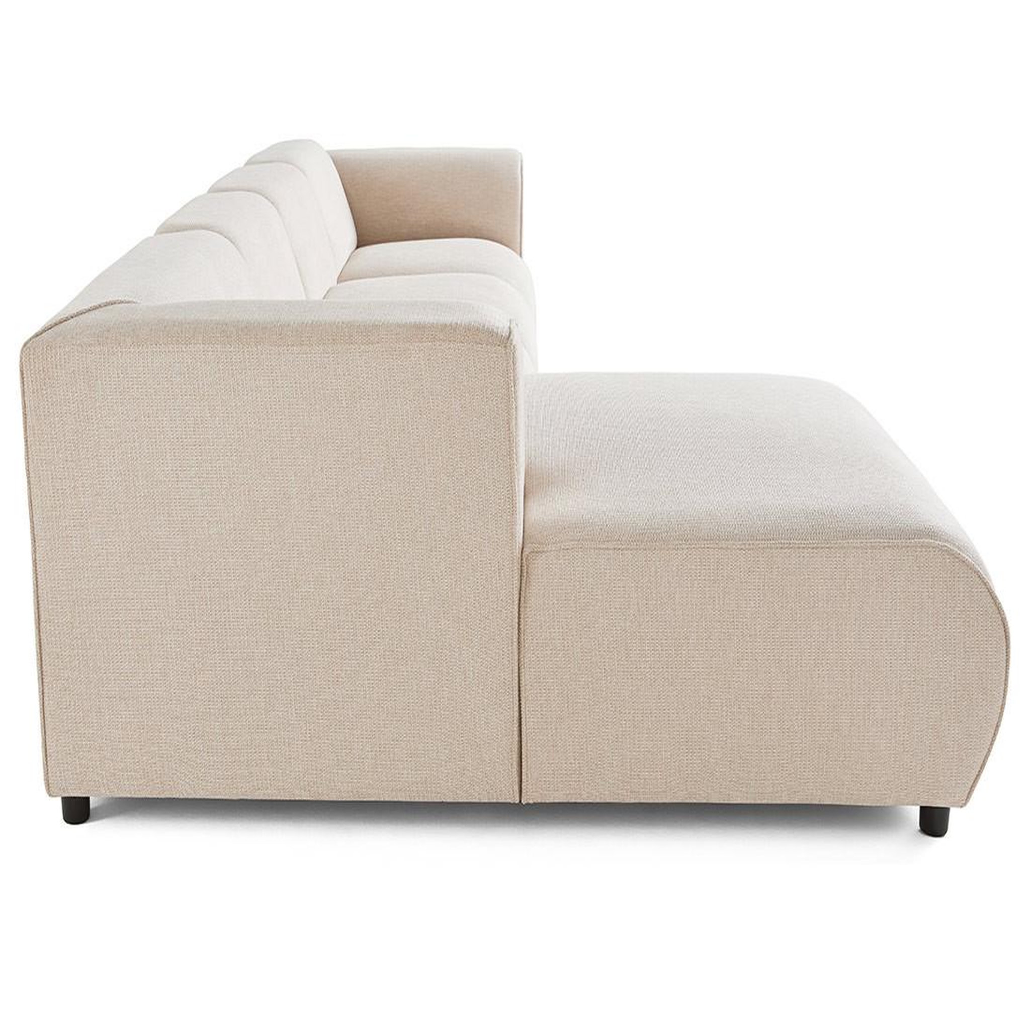 Voir la diapositive 5 : LISA DESIGN Suaro - canapé modulable d'angle gauche 5 places en tissu texturé