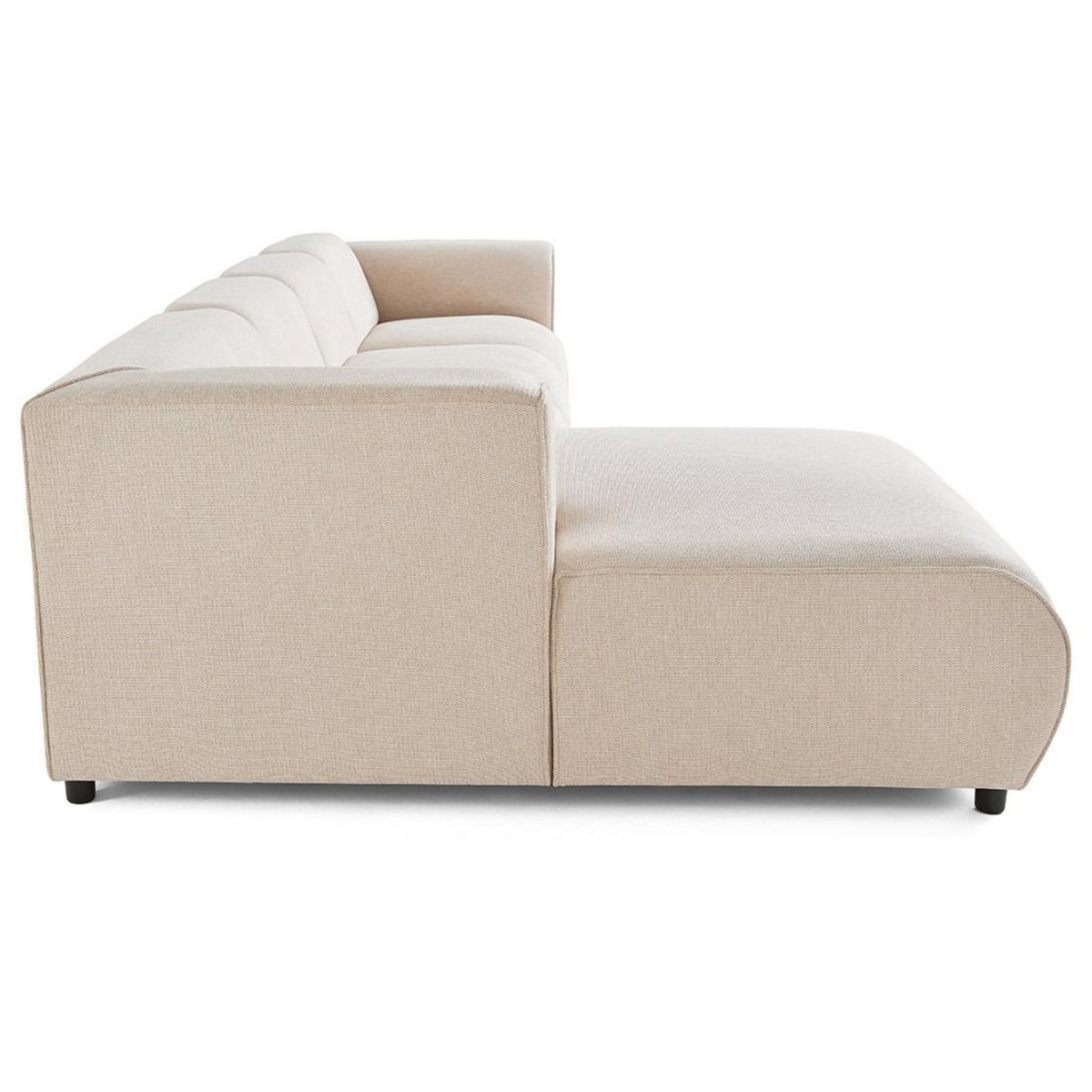 LISA DESIGN Suaro - canapé modulable d'angle gauche 5 places en tissu texturé