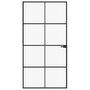Voir la diapositive 3 : VIDAXL Porte d'interieur Noir 102x201,5 cm Trempe verre aluminium fin