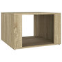 Voir la diapositive 2 : VIDAXL Table de chevet Chene sonoma 57x55x36 cm Bois d'ingenierie