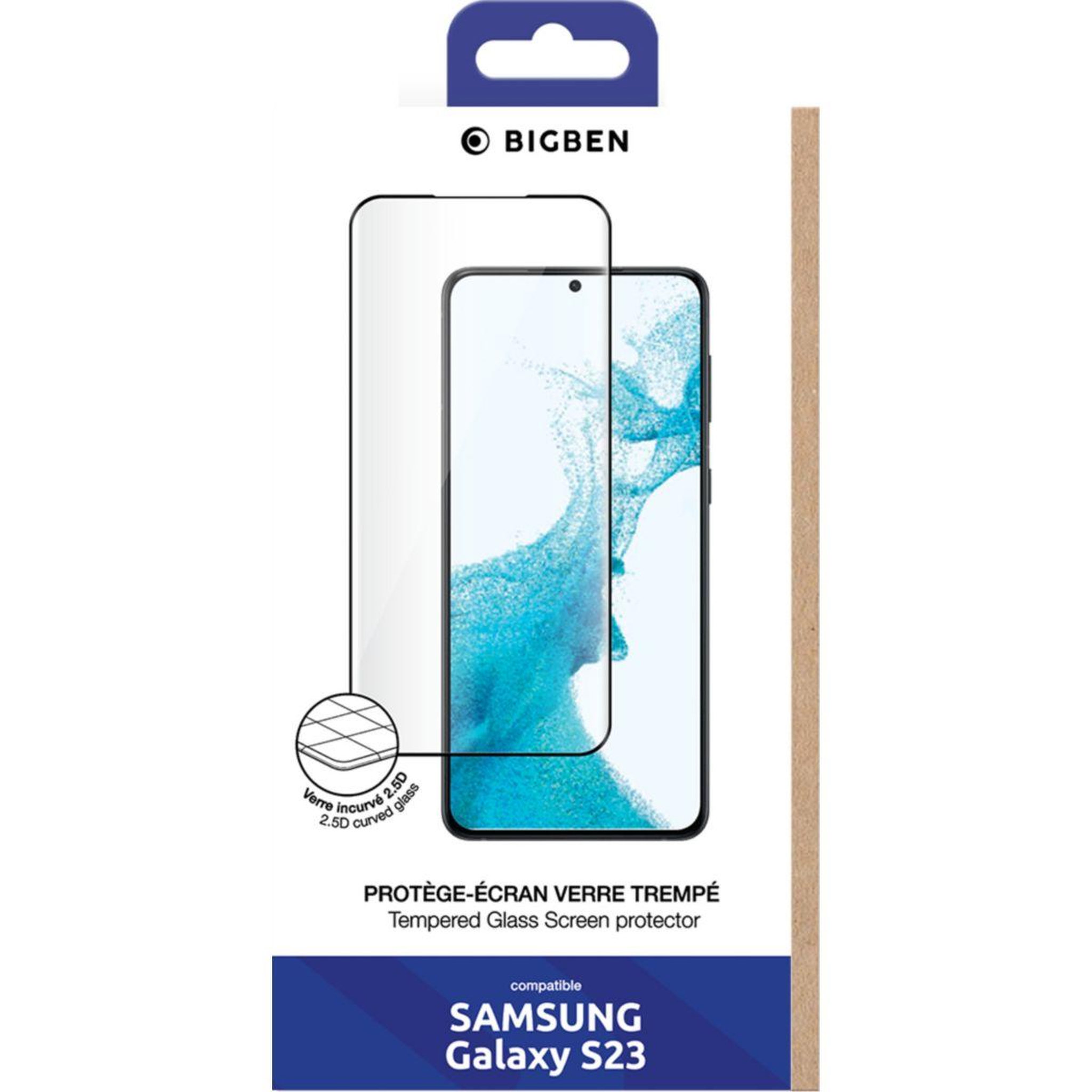Voir la diapositive 2 : Bigben Connected Protège écran samsung s23 verre trempe
