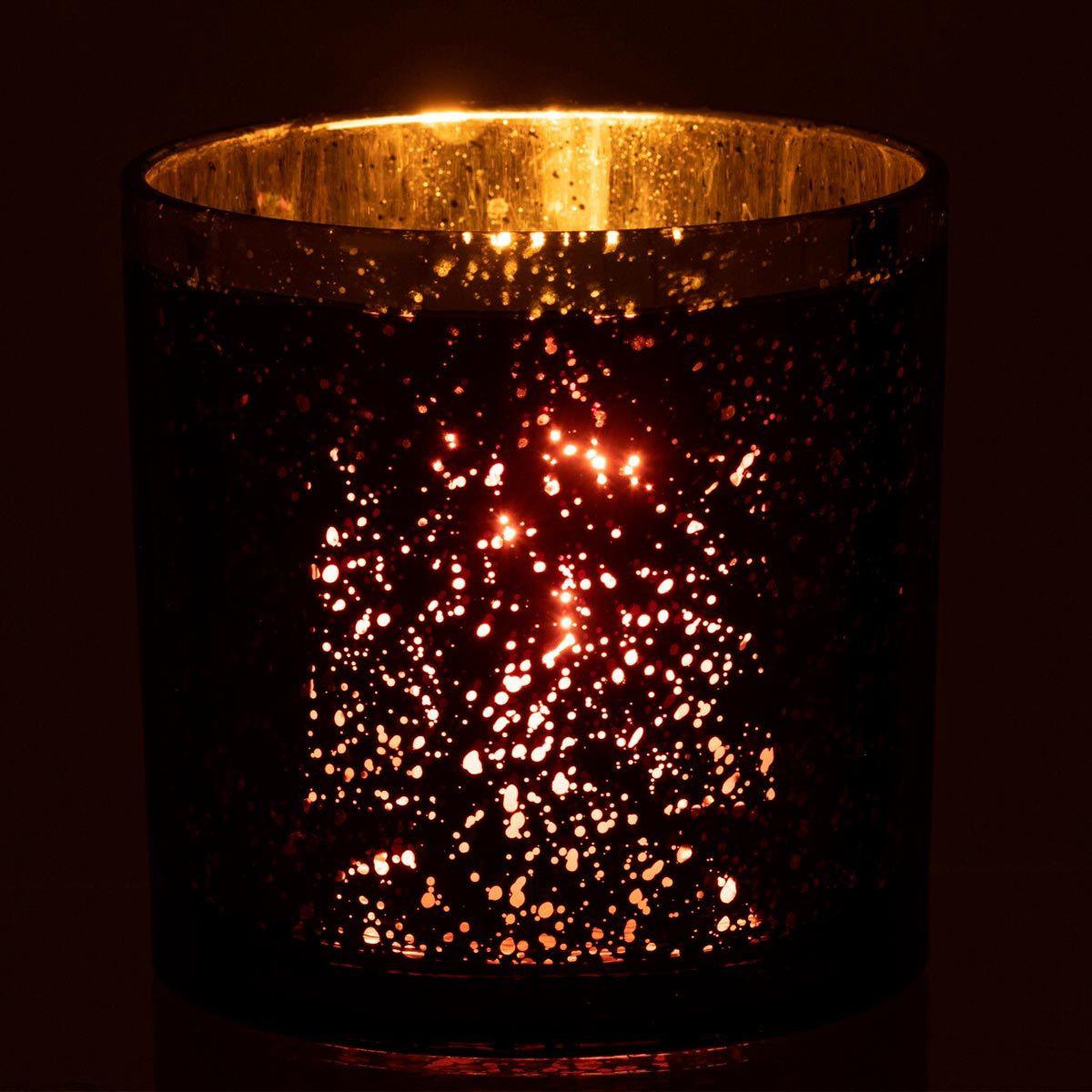 Voir la diapositive 3 : J-LINE Photophore design en verre  robby  15cm bordeaux