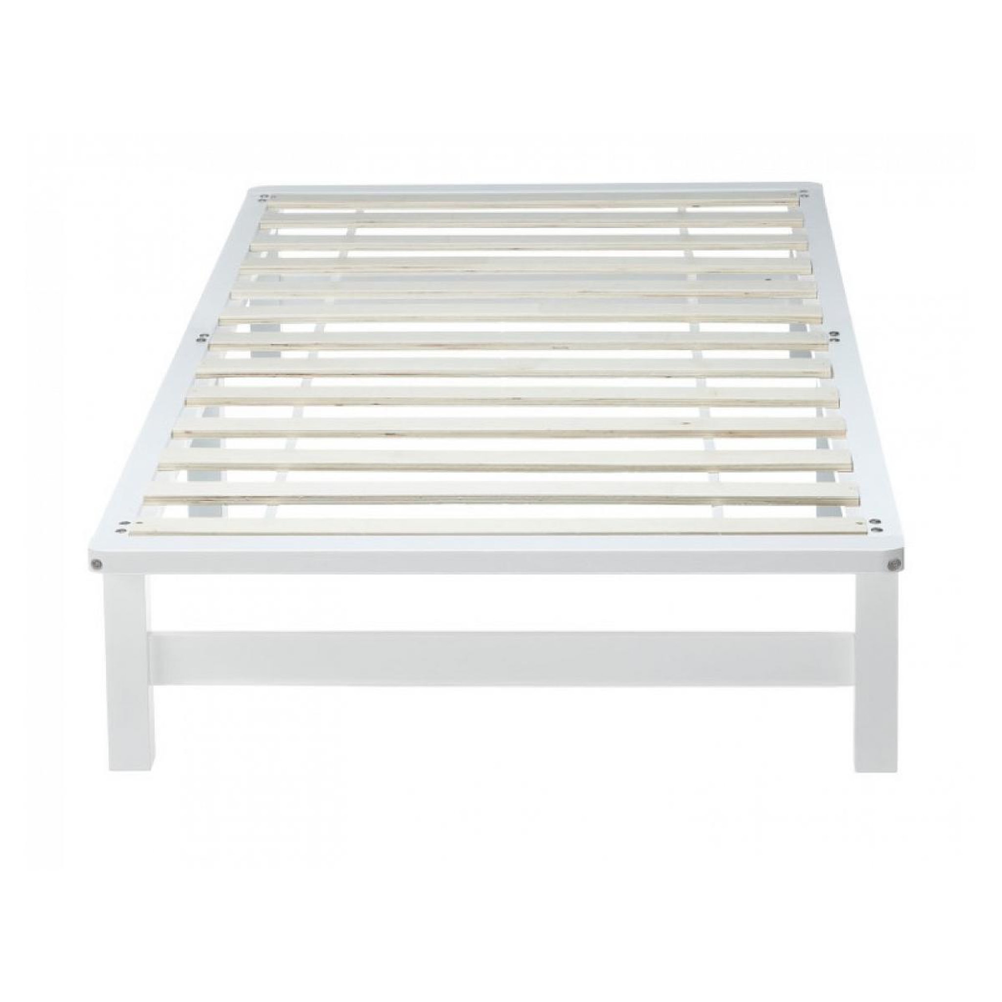 Voir la diapositive 2 : HomeStyle4U Lit palette bois 90x200cm blanc