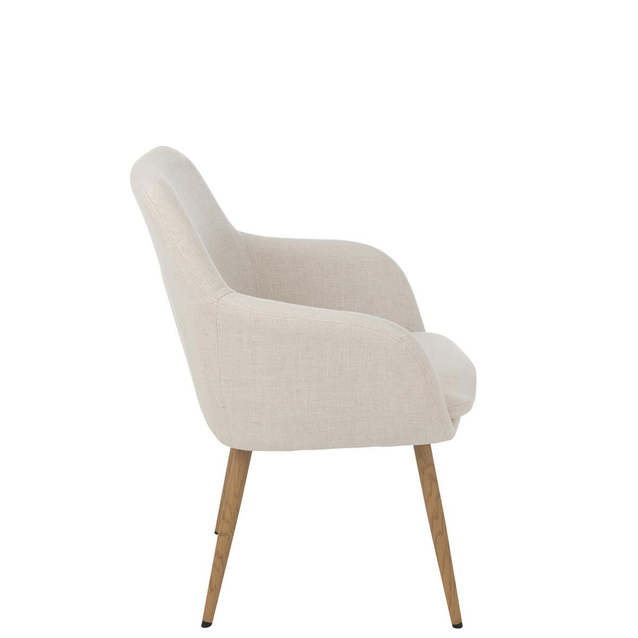 Voir la diapositive 3 : J-LINE Chaise design  miles  83cm ivoire