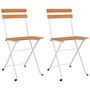 Voir la diapositive 2 : VIDAXL Chaises de bistrot pliantes lot de 2 Bois d'acacia solide acier
