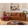 Voir la diapositive 1 : BEST MOBILIER Topaze - canapé d'angle déhoussable réversible 4 places en tissu bouclette