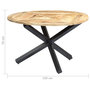 Voir la diapositive 6 : VIDAXL Table a manger Rond 120x76 cm Bois de manguier massif