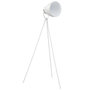 Voir la diapositive 3 : VIDAXL Lampadaire trepied Metal Blanc E27