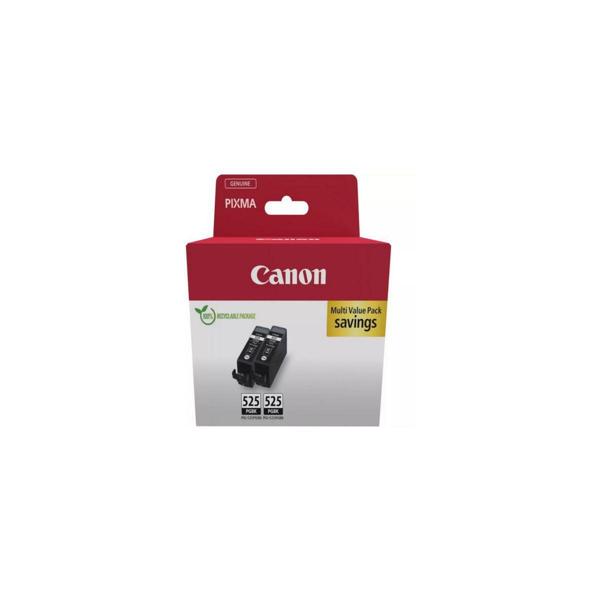 Canon Cartouche d'encre Pack de 2 Originales PGI-525 Noires Pigmentées - 4529B002