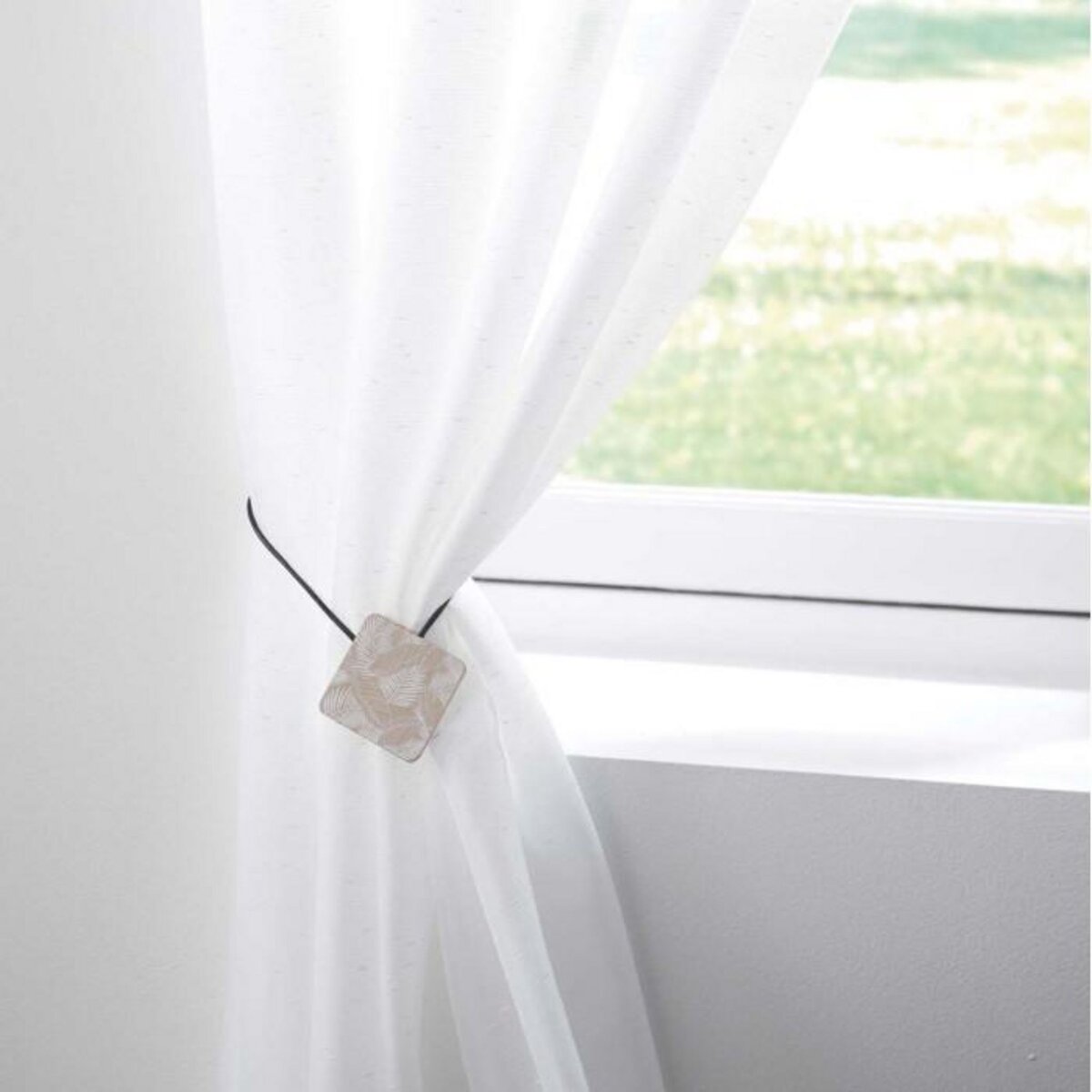 Paris Prix Embrasse de Rideau Aimantée  Tokela  43cm Blanc