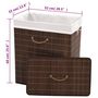 Voir la diapositive 6 : VIDAXL Panier a linge rectangulaire Bambou Marron fonce