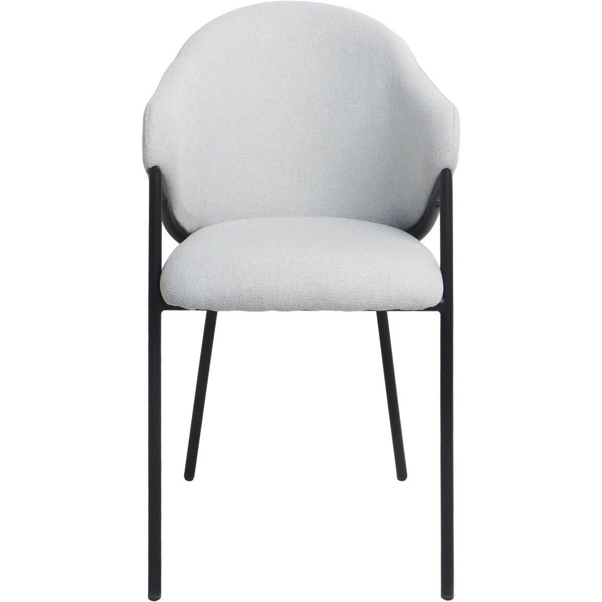 Voir la diapositive 4 : Habitat et Jardin Lot de 2 chaises de salle à manger en tissu et métal  auralis  - gris clair