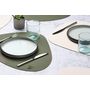 Voir la diapositive 2 : BJORN Set de table curve réversible - 6 pièces - Cuir recyclé blanc crème et vert de gris