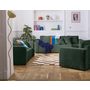 Voir la diapositive 2 : BEST MOBILIER Miro - canapé droit 2 places - en velours texturé