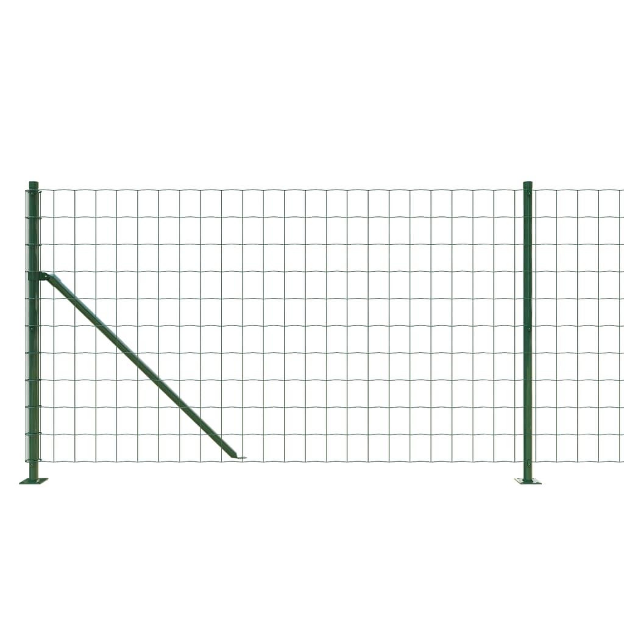 Voir la diapositive 4 : VIDAXL Cloture en treillis metallique avec bride vert 0,8x25 m