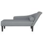 Voir la diapositive 3 : VIDAXL Chaise longue avec coussins gris clair tissu