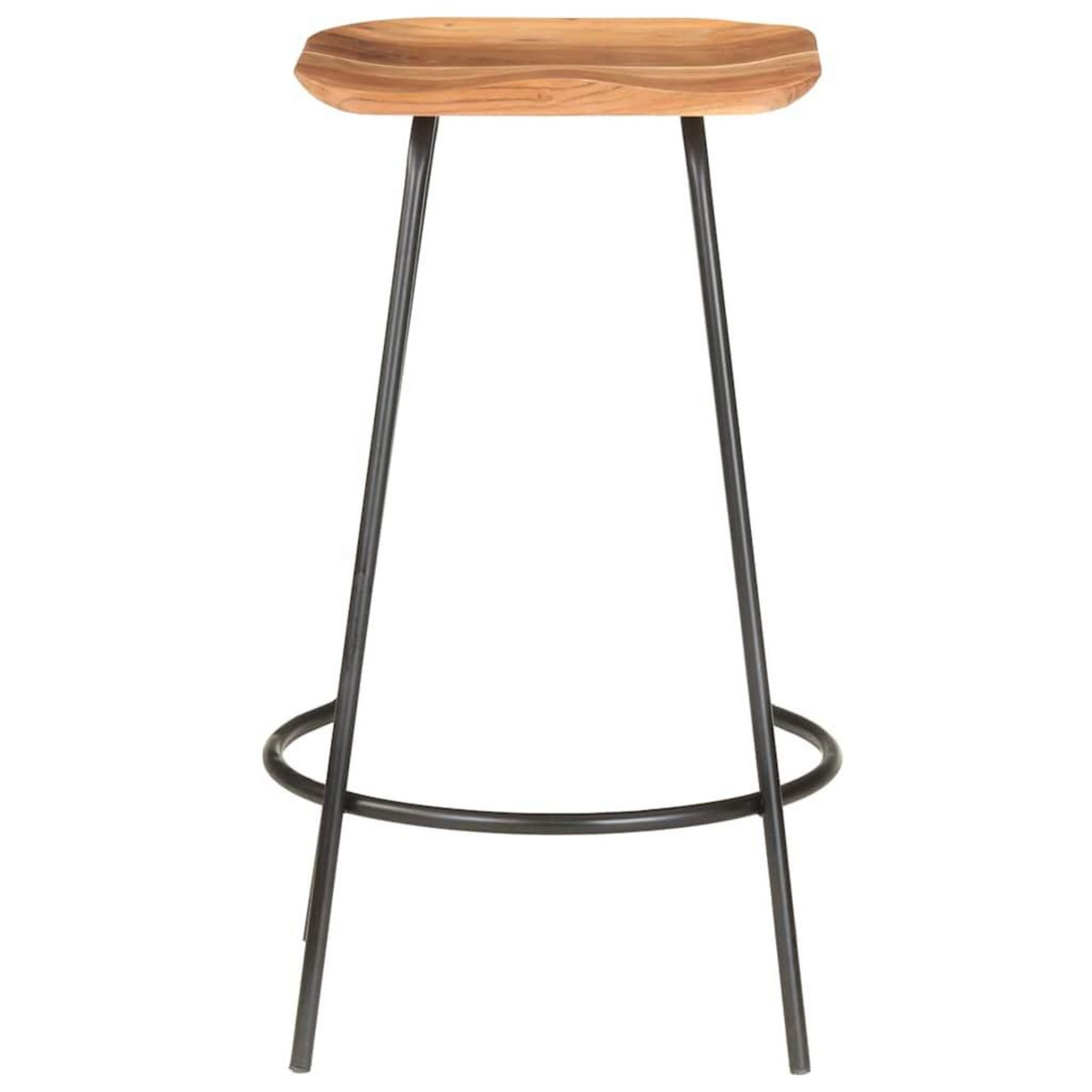 VIDAXL Tabourets de bar lot de 2 bois d'acacia solide
